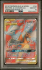 2019 POKEMON SUN & MOON UNBROKEN BONDS FULL ART/RESHIRAM & CHARIZARD GX PSA 10