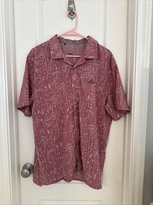 Adidas Go-To Camp Golf Shirt Mens Size Medium Pink Strata Resort Wear SH9010