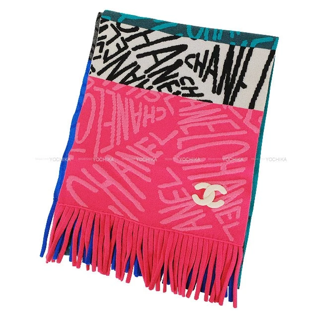 Chanel — 21N CHANEL Logo COCO Mark Fringe Multicolor Cashmere/Polyurethane/Polyamide ...