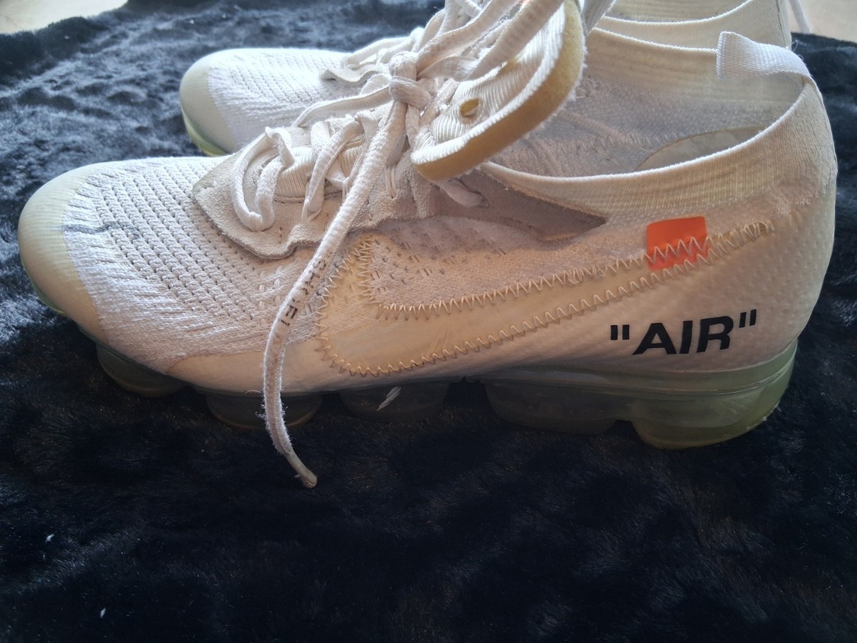 Zapatillas NAIK AIR Vapor-Max De La Colaboracion Con Off-white En Color Blanco View 6