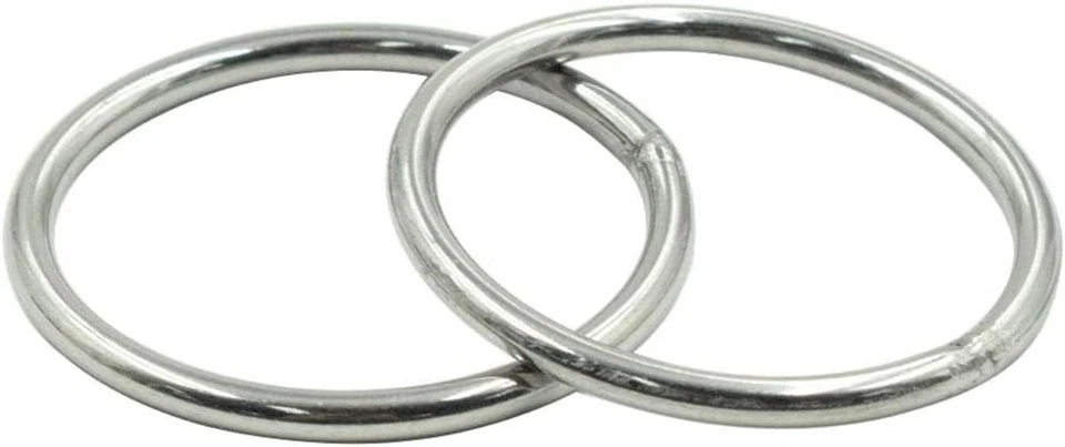 Anillos tóricos multiusos de acero inoxidable soldados 3 mm/0,12" de espesor 40 mm/1,57"... Foto 3 de 4