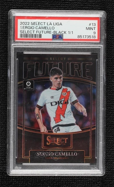 2022 Panini Select La Liga Future Black Prizm 1/1 Sergio Camello #13 PSA 9 MINT