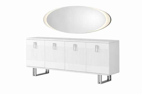 Elegantes Sideboard Mit Spiegel FüR Stilvolles Ambiente Und Stauraum-image