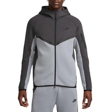 Nike Felpa da Uomo con Cappuccio e Zip Tech Fleece Grigio Taglia M Codice HV0...