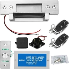Access Control Electric Strike Door Lock Fail-Secure/Fail-Safe Kit System, Door