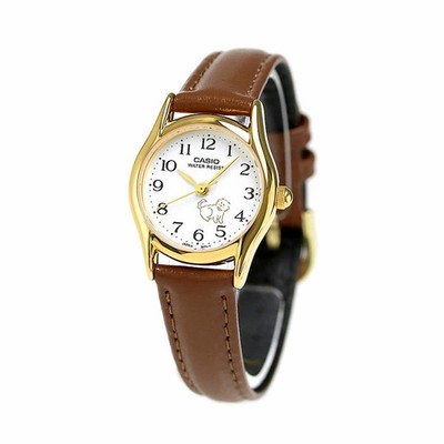Casio Classic LTP-1094Q-7B7RDF Analog White Dial Tan Leather Women's R80111047