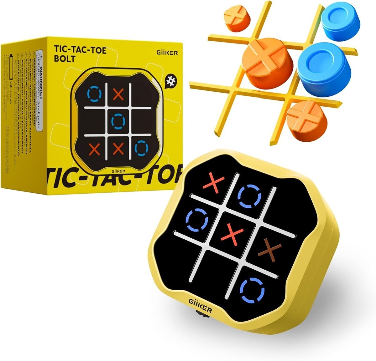Tic Tac Toe Bolt Game, 3-in-1 Handheld Games, Portable Travel