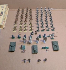 Antique Union Of South Africa Lead Soldiers Hand Painted & lesney Mark III Tanks