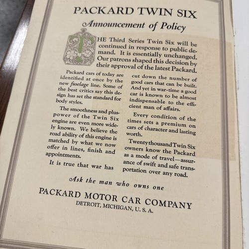 The Packard August 1918 Car Brochure 12x9 Extremely Rare - Picture 5 of 24
