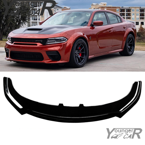 Gloss Black Front Bumper Lip Splitter Set – 2015-2023 Dodge Charger SRT, Scat Pack, R/T – 4PCS, FREEMOTOR802
