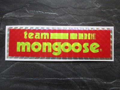 MONGOOSE BMX AUFKLEBER OLDSCHOOL BMX TEAM MONGOOSE BMX DECAL VINTAGE BMX 80er
