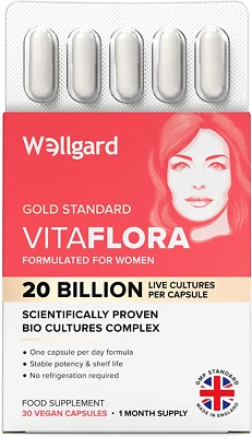 WELL-VITA-F Wellgard Vitaflora Probiotics for Women - Scientifically Proven Bio Cultures For