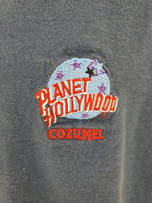 VINTAGE Planet Hollywood Cozumel Shirt Men Extra Large Y2K Embroidered Adult A50
