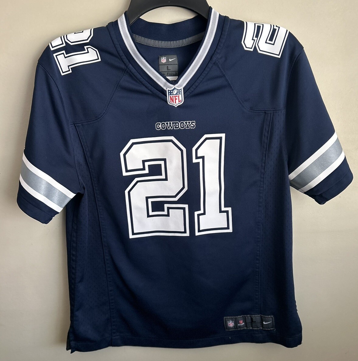Dallas Cowboys Jersey Ezekiel Elliott #21 Youth Girls Size Large 14/16 Nike