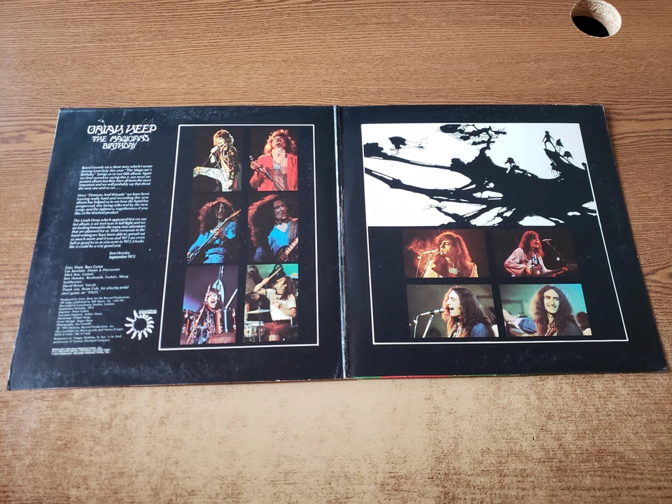 hand signed DAVID BYRON 1970s VG+ Uriah Heep – The Magician's Birthday 652 LP33 - Image 4 of 4