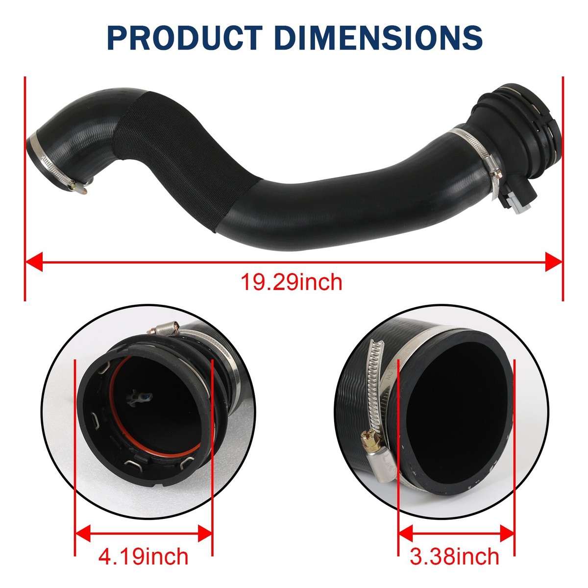 2017-2019 Ford F-250 F-350 6.7L Intercooler to Turbo Hose w/Sensor