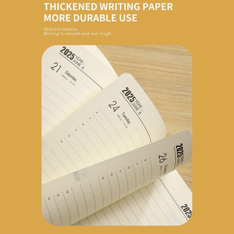 A5 2025 Agenda Book with Calendar Daily Weekly Monthly Planner School