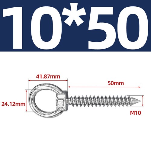 Hebeösenschraube A2 304 Edelstahl Holzschraube Marinequalität M4 bis M12 - Bild 39 von 51