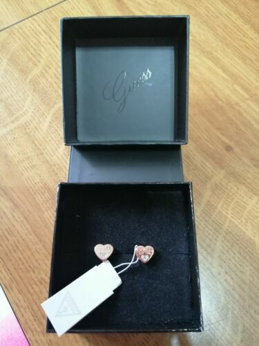 GUESS Goldtone Linear Light Pink Heart Drop Orecchini a clip, taglia unica, metallo, pietra di vetro, One Size, Metallo, pietra di vetro