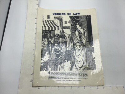 Original 1974 ORIGINS OF LAW Poster - ROME - J Weston Walch 