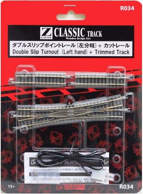 Z gauge R034 double slip point rail (left branch) + cut rail F/S w/Tracking# NEW