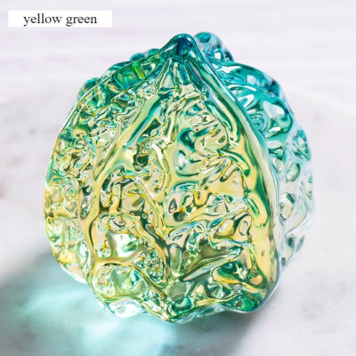 2PCS Crystal Glass Sparkle Walnut Shaped Ornament Bling Home Decor Craft Gift