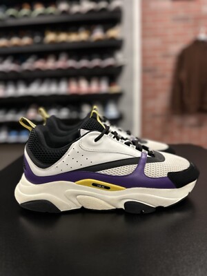 Size 48EU/15US Dior B22 Reflective Sneaker 'White Purple ' 100