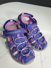 Cat Jack Kids Girls Adjustable Strappy Purple Textile Sandal 11