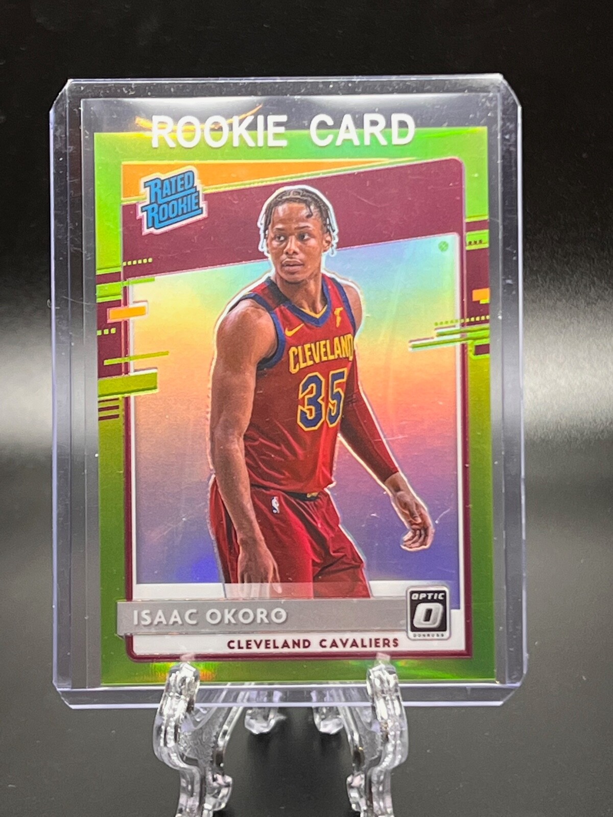 2020-21 Donruss Optic Rated Rookie Lime Green Prizm Isaac Okoro #155 SP /149