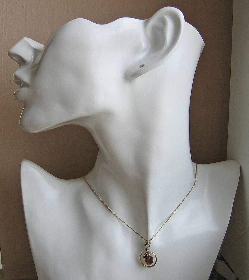 Brillant Anhänger in aus 375 9kt Gold mit Skapolith Katzenauge Diamant♦️ 8073 ♦️ - Bild 4 von 4