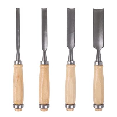 CNBTR Carbon Steel Carving Firmer Gouge Semicircle Wood Chisel Set DIY 