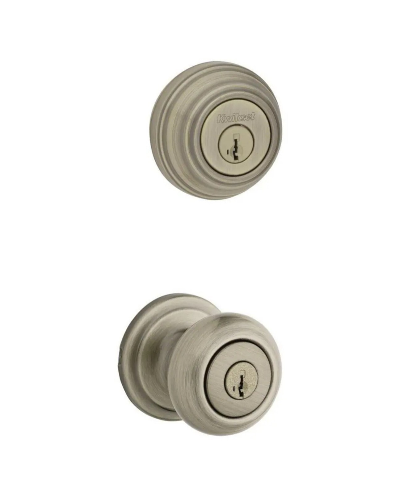 Kwikset Juno Door Knob Single Cylinder SmartKey Deadbolt Combo in