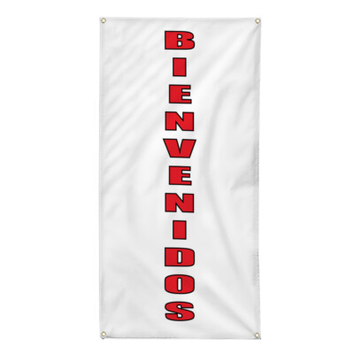 Vertical Vinyl Banner Multiple Sizes Bienvenidos Auto Body Shop Car Repair