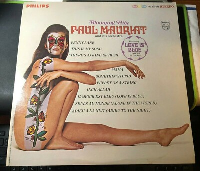 Blooming Hits by PAUL MAURIAT Nude Body Paint Cover LP Philips 1967 Love is Blue