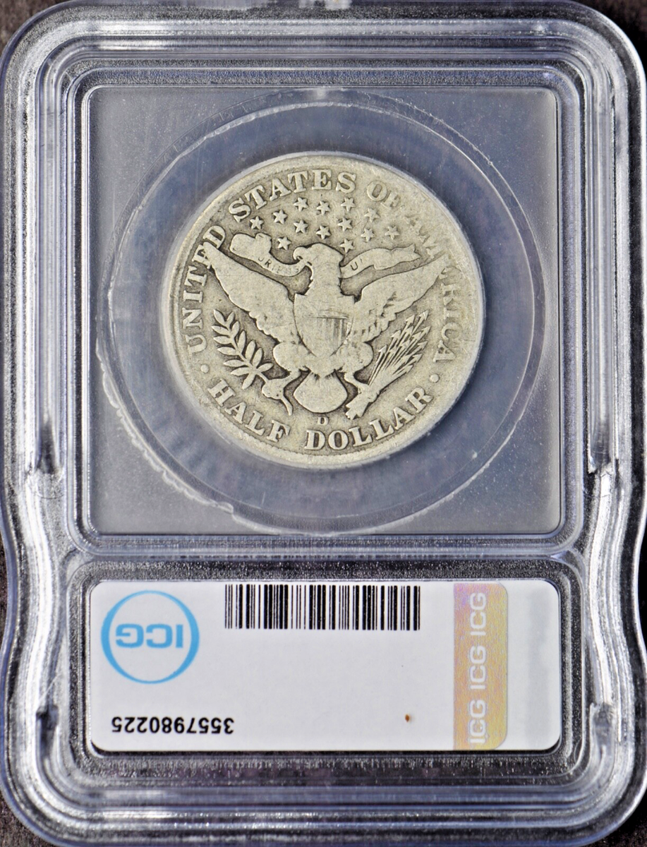 1908-D Barber Silver Half Dollar - ICG G4 - ✪COINGIANTS✪ | eBay