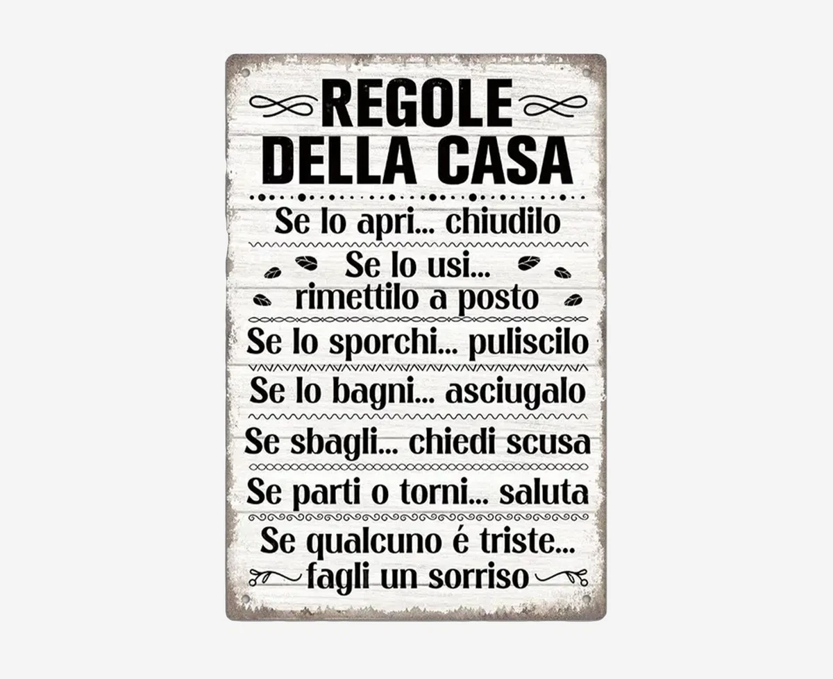 Nessun Teenager Dice Divertenti Frasi Cartelli Decorativi In Metallo Regali