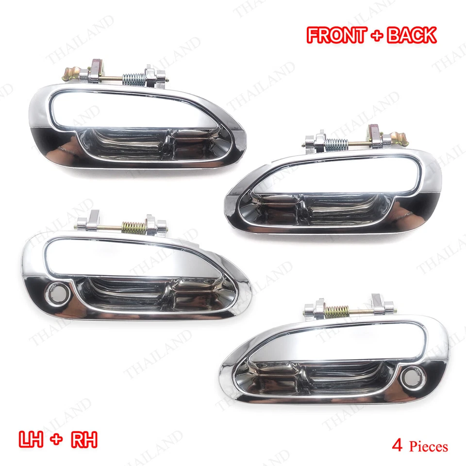 For Honda Accord Sedan 1998 - 02 Chrome Set 4Dr Exterior Door Handle - Image 3 of 4