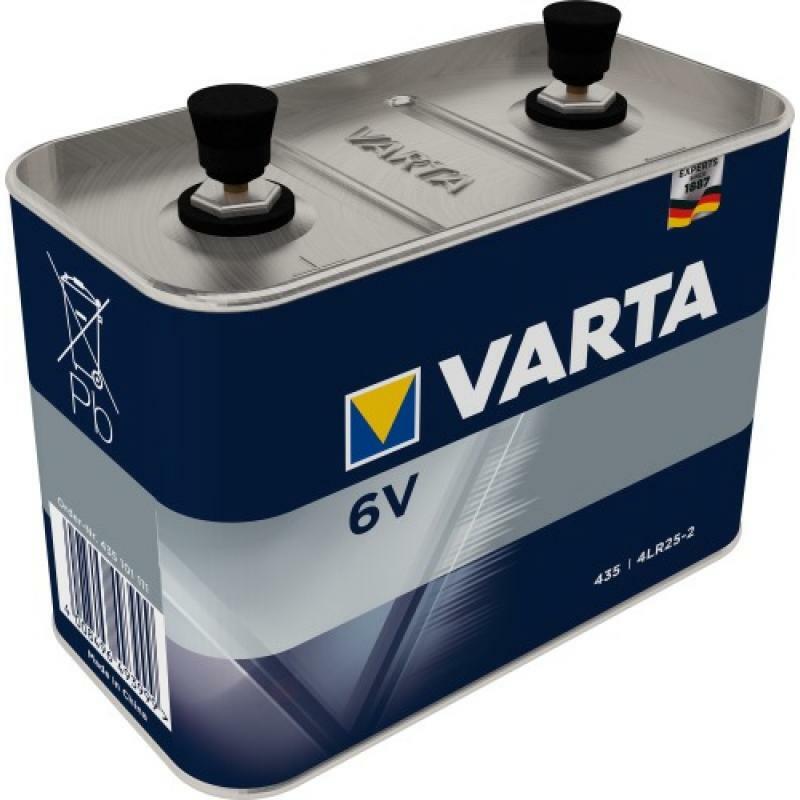 Pile 4LR25-2 Varta 6V alcaline pour éclairage de sécurité extérieur