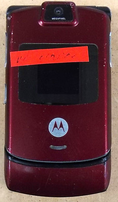 Red Razor Flip Motorola RAZR V3m - Red and Black ( CDMA ) Cellular Flip Phone | eBay