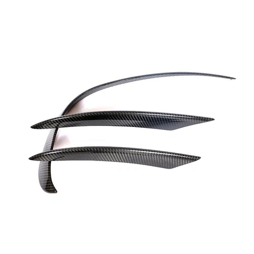 Parachoques delantero divisor aletas Canard de carbono real para Benz W205 C205 A205 C43 2019 UP - Imagen 16 de 17