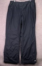 Columbia Hail Tech Rain Pant Mens XL Black Omni-Tech Golf Hiking Packable RM8033