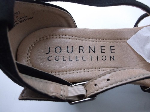 Journee Collection Womens Foster Black Slingback Heels 8 Medium - Picture 5 of 5