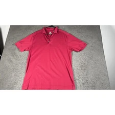 Cutter & Buck DryTec Polo Shirt Moisture Wicking Golf Casual Red Size M