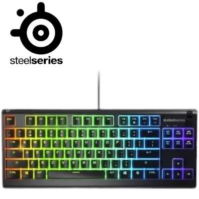 SteelSeries Gaming Tastatur Verkabelt Apex3 TKL USA mit DE Tastaturaufkleber
