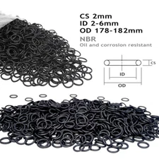 CS 2mm NBR O-ring Nitrile Rubber Oil Seal OD 6-182mm Waterproof Industrial
