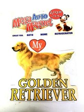 GOLDEN RETRIEVER MEGA AUTO MAGNET "HEART"MY AUTO HOME OFFICE REFRIGERATOR