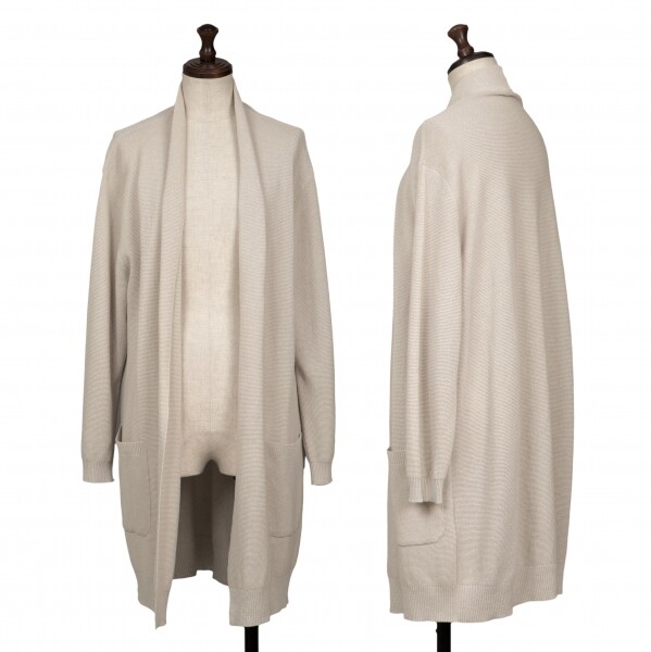NON NO Mademoiselle Buttonless Knit Cardigan in Paper Blended Fabric Size S-M NON NO Mademoiselle Buttonless Knit Cardigan in Paper Blended Fabric Size S-M