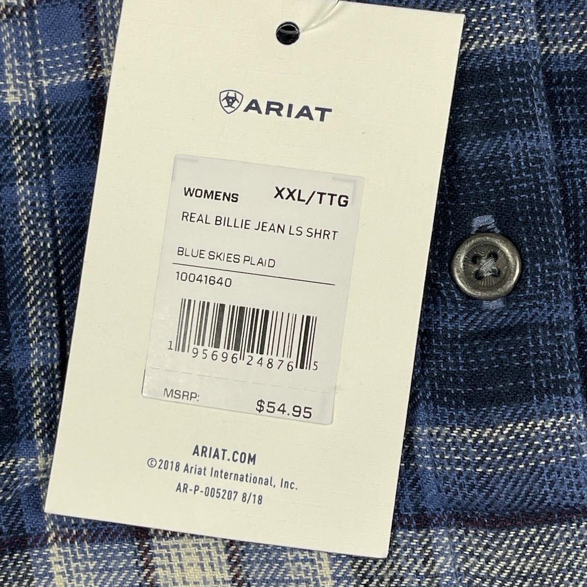 Chemise De Show Ranch Ariat Billie Jean Pour Femme - Taille XXL - Bleu - Neuve