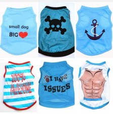 6/7 PC LOT Dog Puppy Cat Pet Vest Clothes Apparel US SELLER