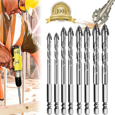 Eccentric Drill Bit Set Four-Flute Sawtooth Eccentric Drill Bit High Hardness US